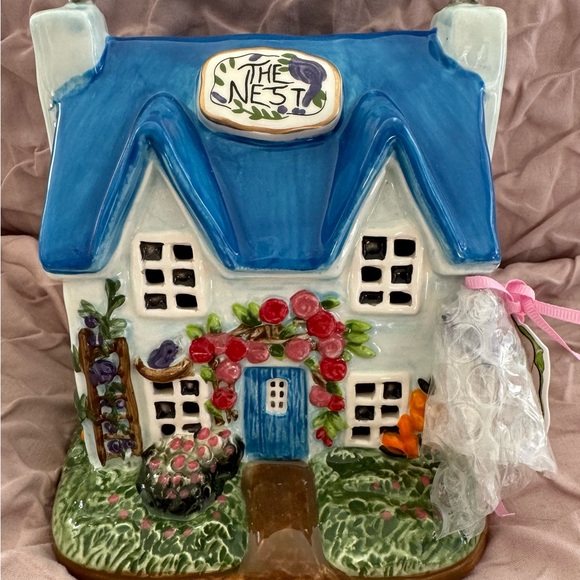 BLUESKY CLAYWORKS “THE NEST”TEALIGHT HOLDER HOUSE,BIRDS, FLOWERS GARDEN NEW - Picture 5 of 11